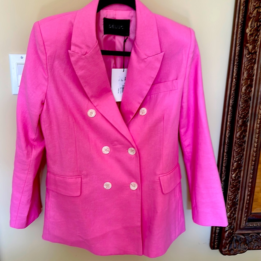New Linen / Rayon pink jacket - size small